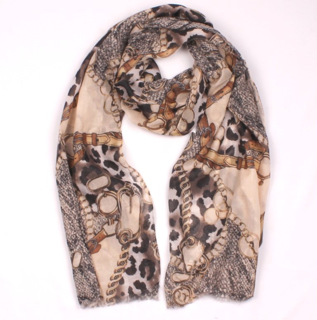 Alice & Lily printed  scarf beige Style:SC/4646BGE image 0